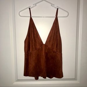 Suede V-Cut tank